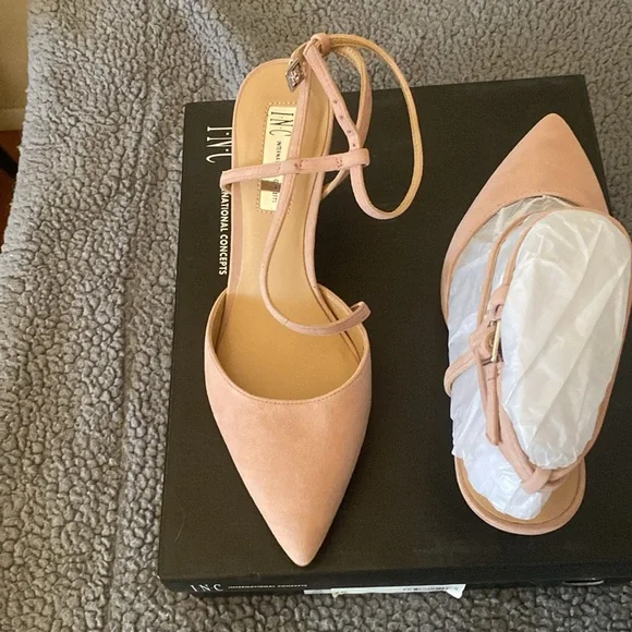 INC blush suede pumps - Picture 8 of 11